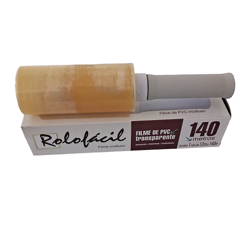 BOBINA PVC ESTICAVEL ROLOFACIL LUSAFILM 12CM X 140 METROS
